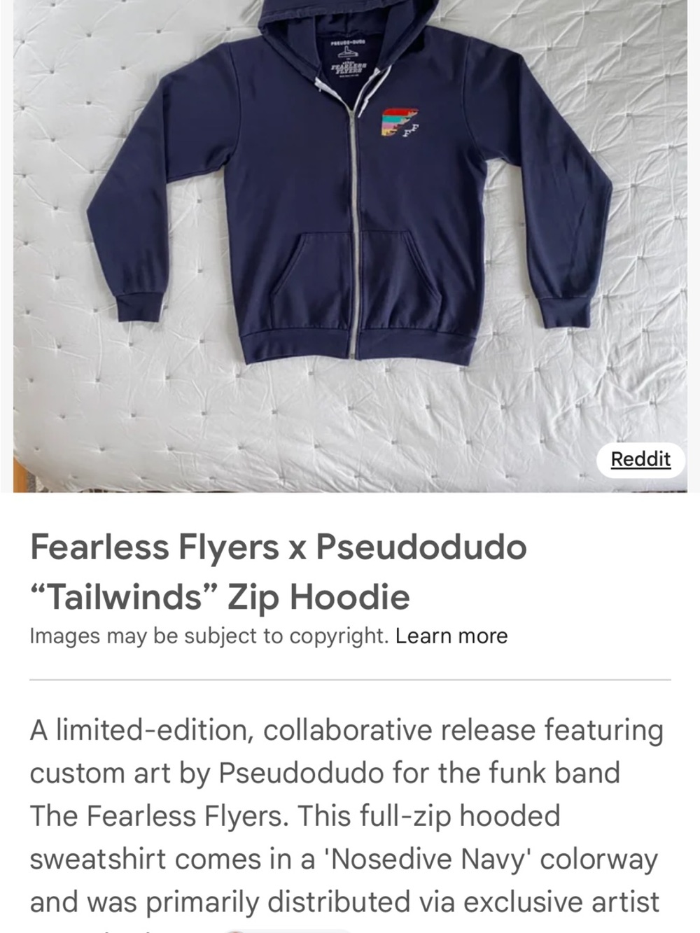Fearless Flyers Tailwinds Full-Zip Hoodie - Nosedive Navy